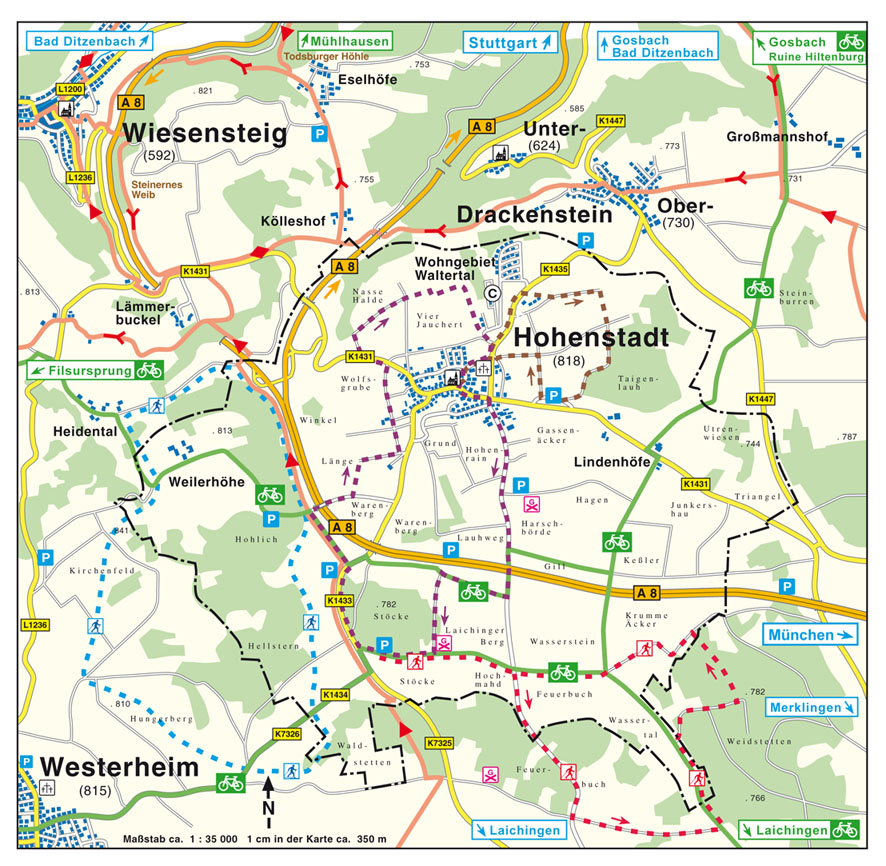  Tourismus- und Frezeizeitkarte der Gemeinde Hohenstadt 